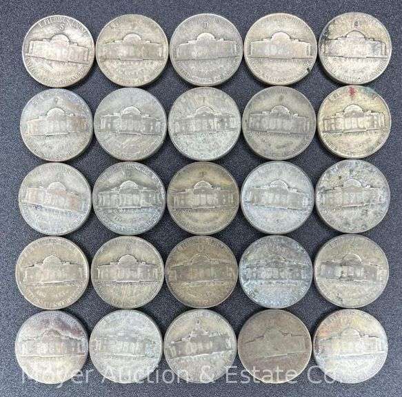 (25) Silver War Nickels