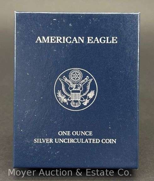 2008 American Eagle Silver Uncirculated Dollar, with Original Boxes