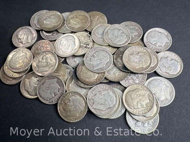 (50) Roosevelt Silver Dimes