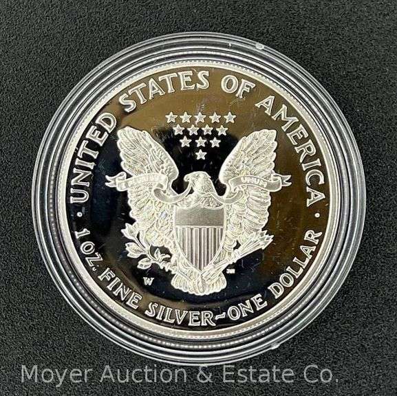 2001 American Eagle Proof Silver Dollar, with Original Boxes