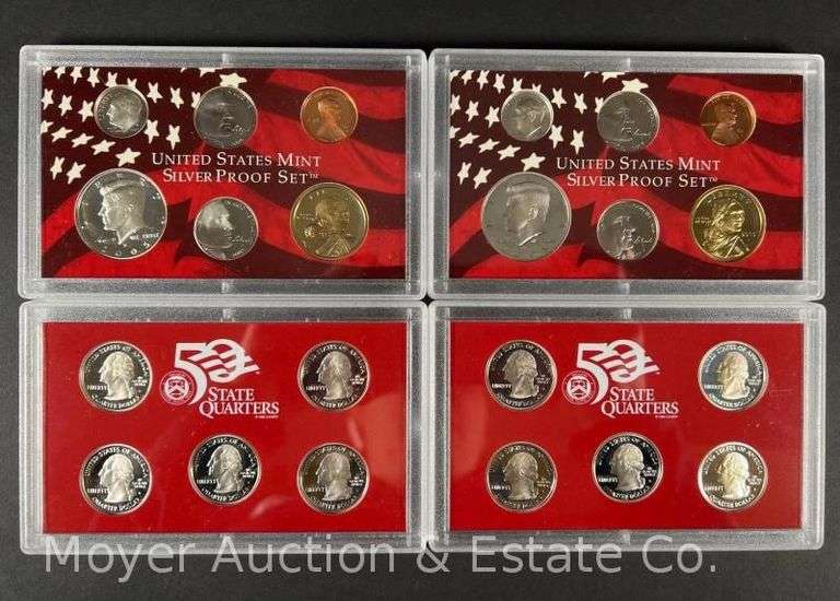 (2) 2005 United States Mint Silver Proof Sets
