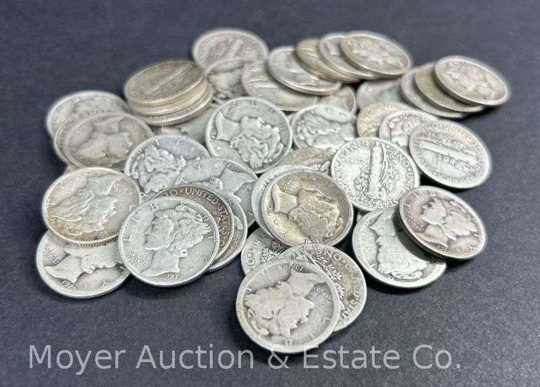 (50) Mercury Dimes