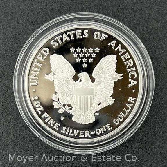2000 American Eagle Proof Silver Dollar, with Original Boxes