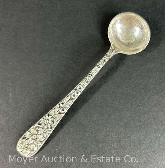 S. Kirk & Son "Repousse" Sterling Silver Letter Opener and Salt Spoon, 1.20 Troy Ounces