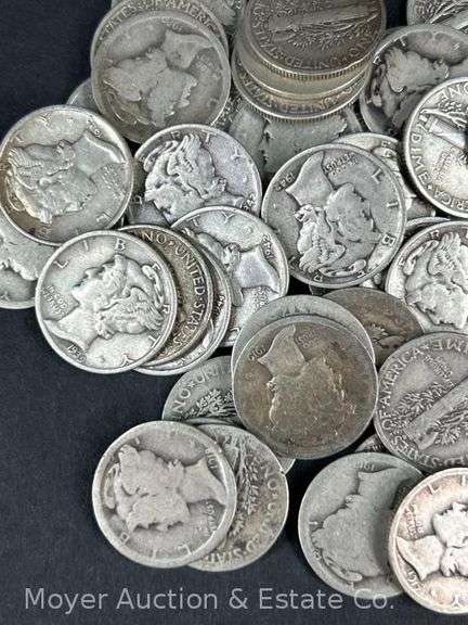 (50) Mercury Dimes