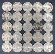 (25) Buffalo Nickels, All with Dates