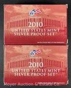 (2) 2010 United States Mint Silver Proof Sets