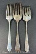 (3) Sterling Silver Forks, Assorted Patterns, 4.39 Troy Ounces