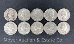 (10) Washington Silver Quarters
