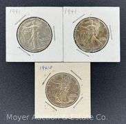 (3) 1941 Walking Liberty Half Dollars