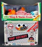 Fisher-Price TMX Tickle Me Elmo and Tyco Sing & Snore Ernie, Both In Original Boxes