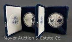 (2) 2004 American Eagle Proof Silver Dollars, with Original Boxes