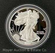 2003 American Eagle Proof Silver Dollar, with Original Boxes