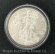 2008 American Eagle Silver Uncirculated Dollar, with Original Boxes
