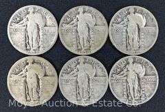(6) 1930 Standing Liberty Quarters