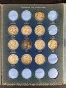 Benjamin Franklin Half Dollar Collector Book, Starting 1948, Partially Complete, 30 Total Coins
