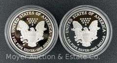 (2) 2004 American Eagle Proof Silver Dollars, with Original Boxes