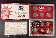 2001 United States Mint Silver Proof Set
