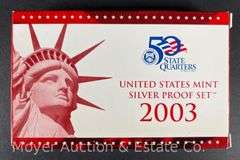 2003 United States Mint Silver Proof Set