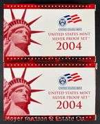 (2) 2004 United States Mint Silver Proof Sets