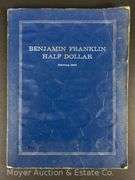 Benjamin Franklin Half Dollar Collector Book, Starting 1948, Partially Complete, 30 Total Coins