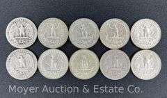 (10) Washington Silver Quarters