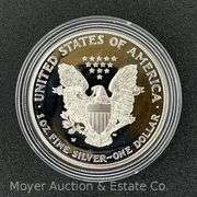 2001 American Eagle Proof Silver Dollar, with Original Boxes