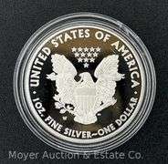 2008 American Eagle Proof Silver Dollar, with Original Boxes
