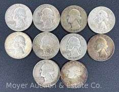 (10) Washington Silver Quarters