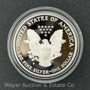 2000 American Eagle Proof Silver Dollar, with Original Boxes