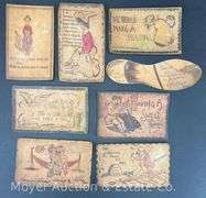 Group of Antique Postcards, Includes Some Trade Cards