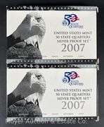 (2) 2007 50 State Quarters Silver Proof Sets