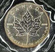 1989 Canada $5 Dollar Silver 1oz Maple Leaf Coin