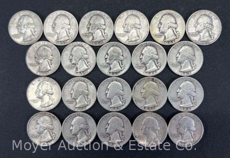 21 Washington Silver Quarters image