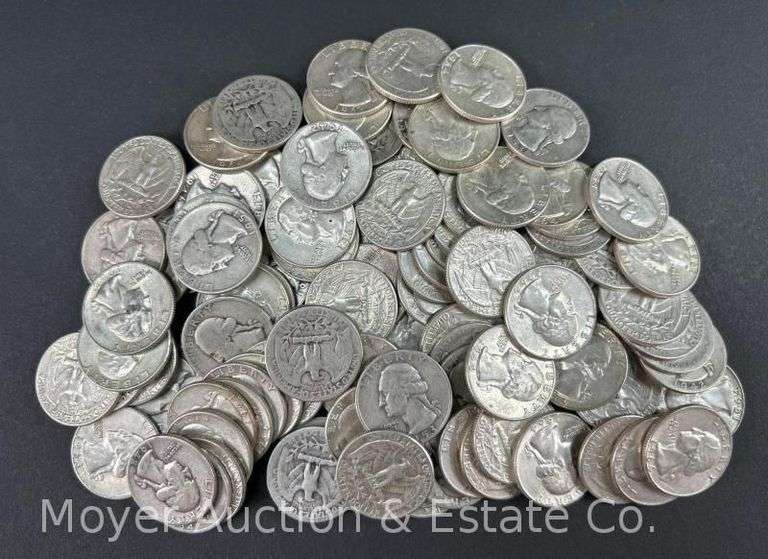 (100) Washington Silver Quarters image