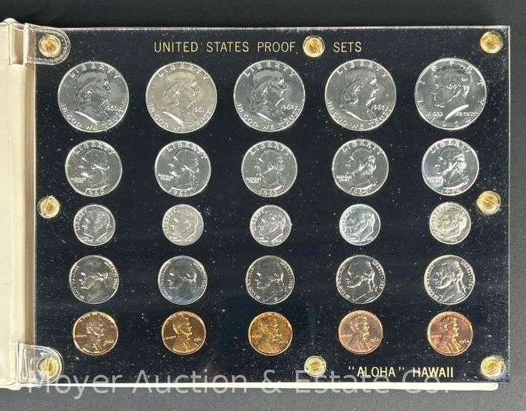 1960-1964 United States "Aloha" Hawaii Proof Sets, in Binder/Display image