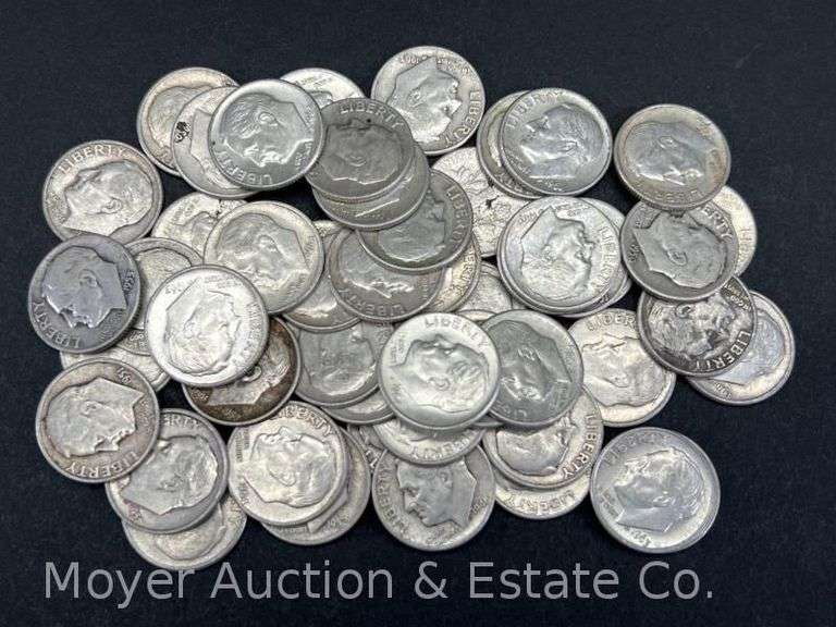 (50) Roosevelt Silver Dimes image