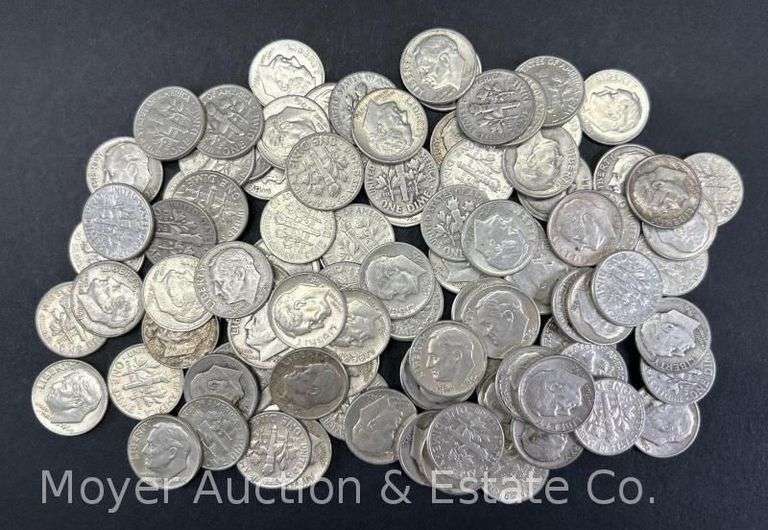 (100) Roosevelt Silver Dimes image