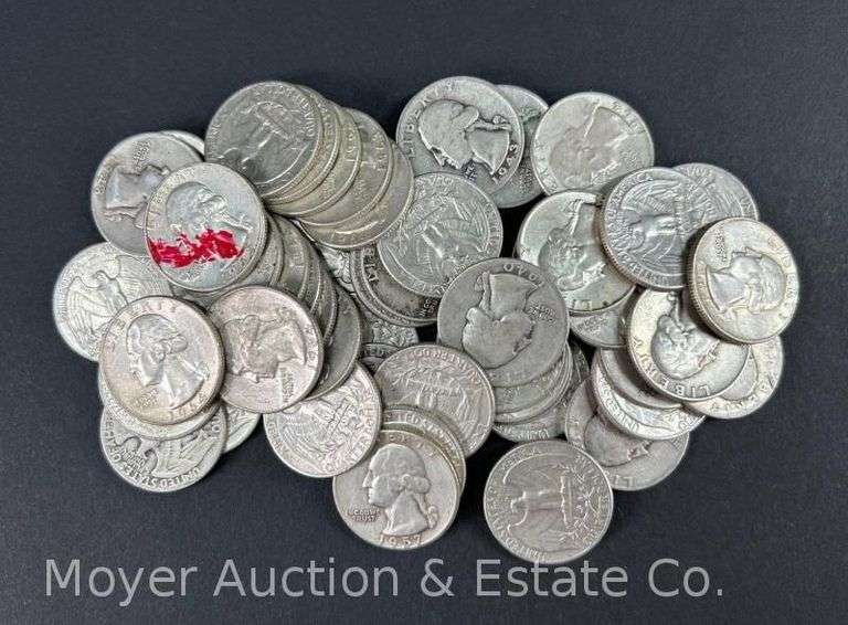 (50) Washington Silver Quarters image