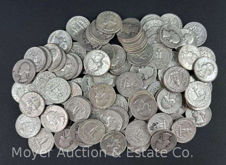 (100) Washington Silver Quarters image