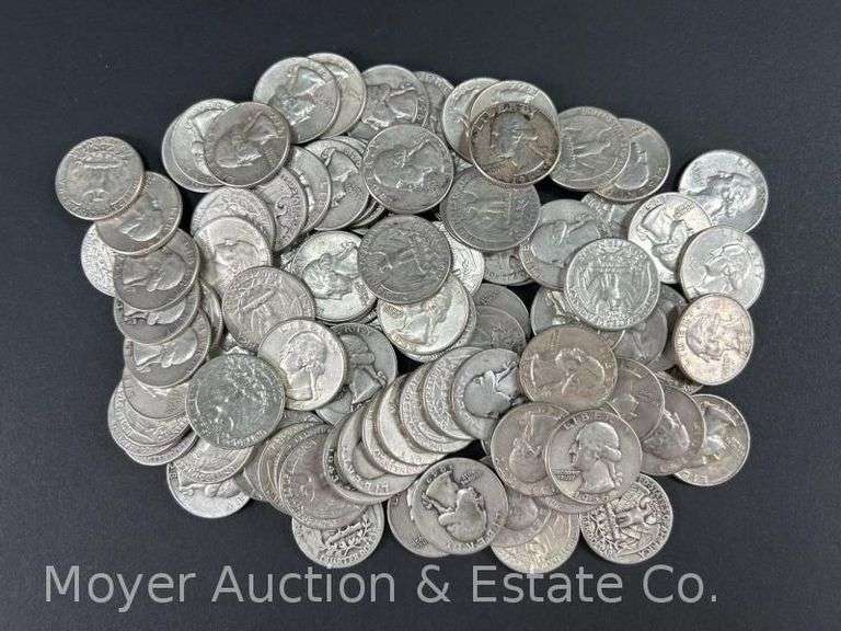 (100) Washington Silver Quarters image