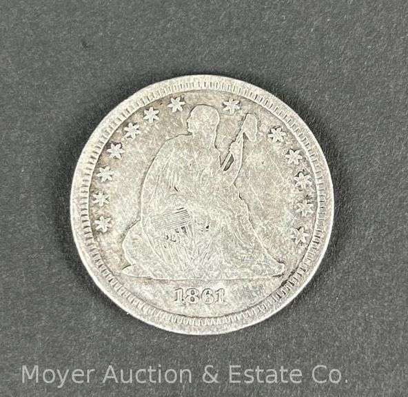 1861 Seated Liberty Quarter image