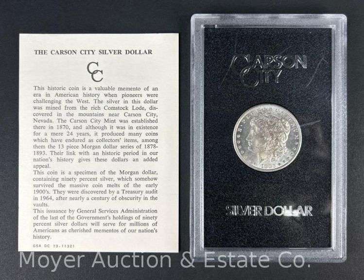 1883-CC Uncirculated Morgan Silver Dollar, with Original Box image