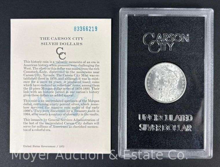 1884-CC Uncirculated Morgan Silver Dollar, with Original Box image