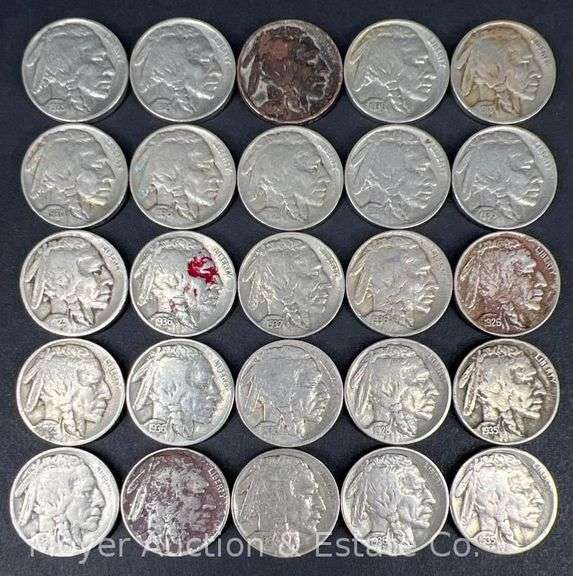 (25) Buffalo Nickels, with Dates image