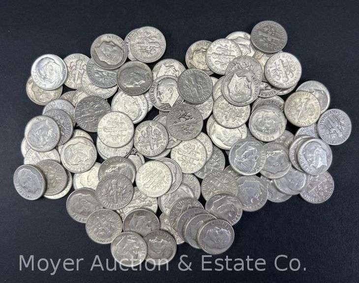 (100) Roosevelt Silver Dimes image