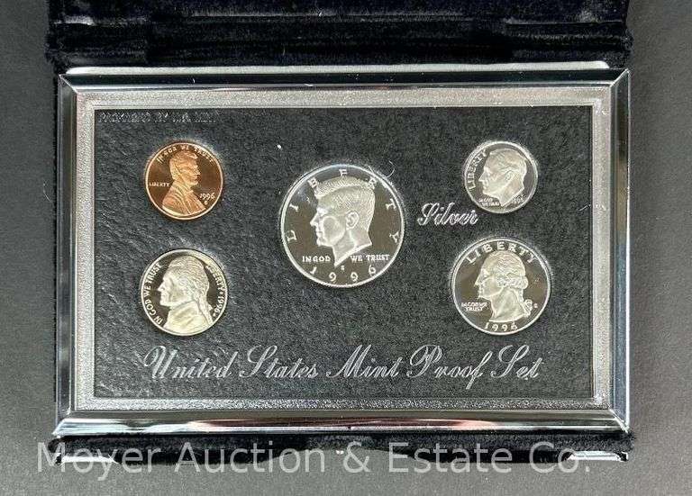 1996 United States Premier Silver Proof Set, with Original Boxes image