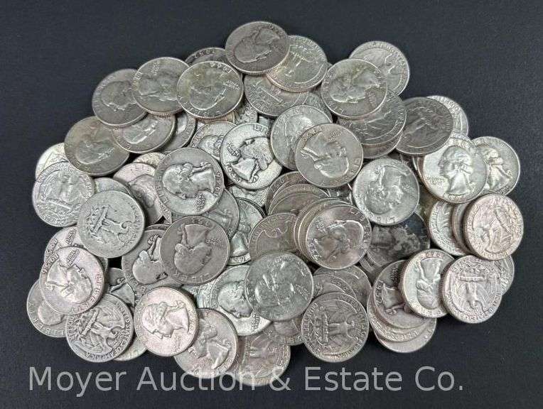 (100) Washington Silver Quarters image