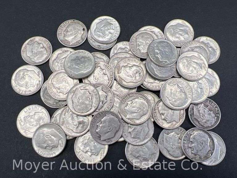 (50) Roosevelt Silver Dimes image