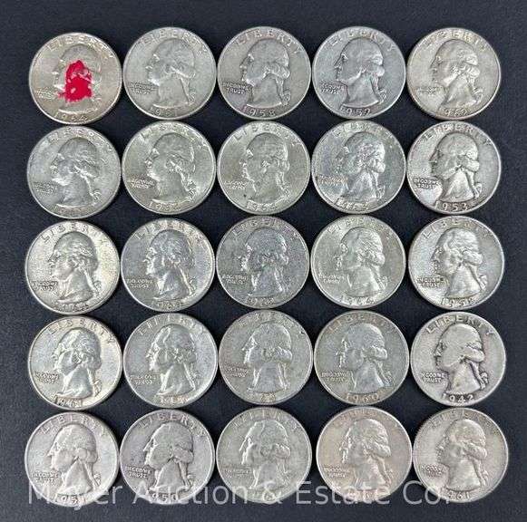 (25) Washington Silver Quarters image